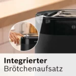Tostadora compacta Bosch TAT2M123 con rejilla para bollos