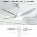 Ventilador de techo LED Joyshie de 76 cm para dormitorios pequeños 76CM 3CCT