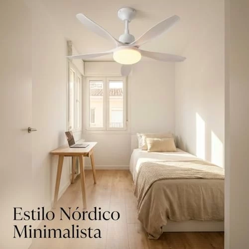 Ventilador de techo LED Joyshie de 76 cm para dormitorios pequeños 76CM 3CCT