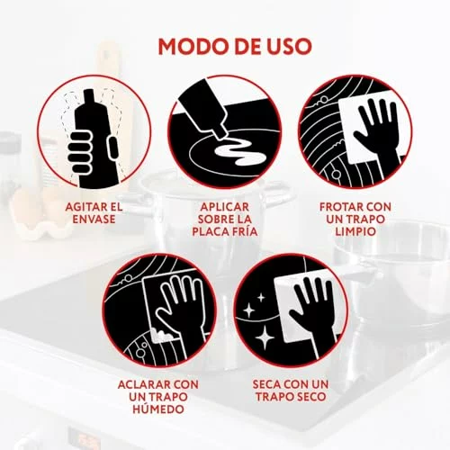 Vitroclen crema limpiadora para vitrocerámica e inducción 450 ml 3×2 (Ahorros Llévate 3 por el precio de 2)