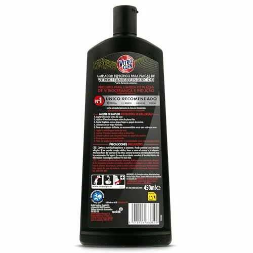 Vitroclen crema limpiadora para vitrocerámica e inducción 450 ml 3×2 (Ahorros Llévate 3 por el precio de 2)