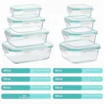 Vtopmart set de 8 recipientes de cristal herméticos