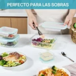 Vtopmart set de 8 recipientes de cristal herméticos