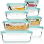 Vtopmart set de 8 recipientes de cristal herméticos