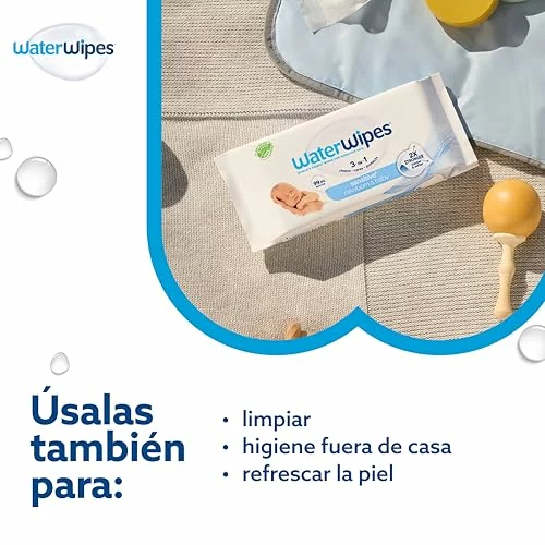 WaterWipes Sensitive+ toallitas para recién nacidos y bebés, pack 540 unidades 3-EN