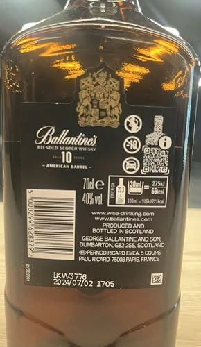 Whisky escocés Ballantine’s 10 años, 700 ml
