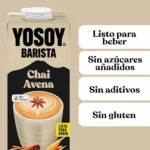 YOSOY bebida de avena barista chai pack 6 x 1 L
