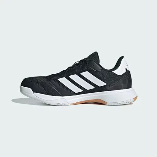 Zapatillas adidas Ligra 8 Indoor para hombre, negras y blancas