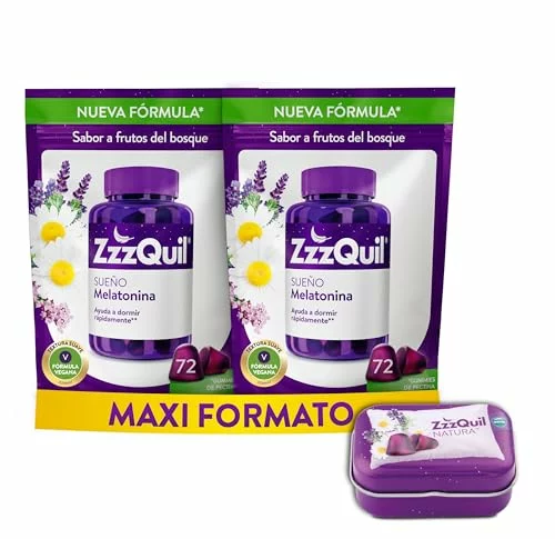 ZzzQuil Sueño gummies de melatonina frutos del bosque, 2×72 unidades