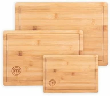 9Juego de 3 tablas de cortar MasterChef de bambú 38CMX27 5CM