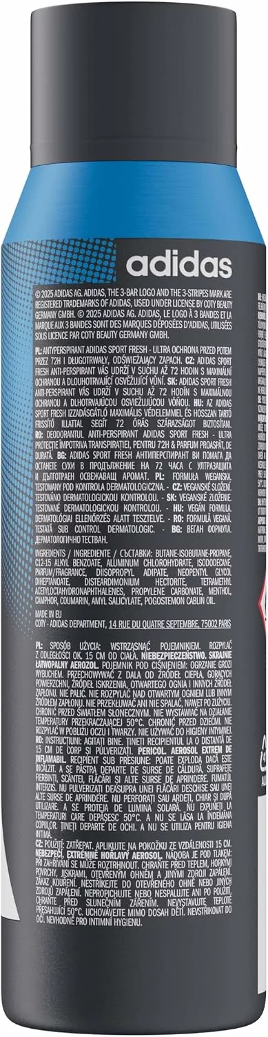 adidas Sport Fresh desodorante antitranspirante en spray para hombre por 2,37 €