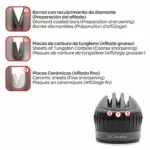 Afilador de cuchillos 3 Claveles con ventosa y 3 fases