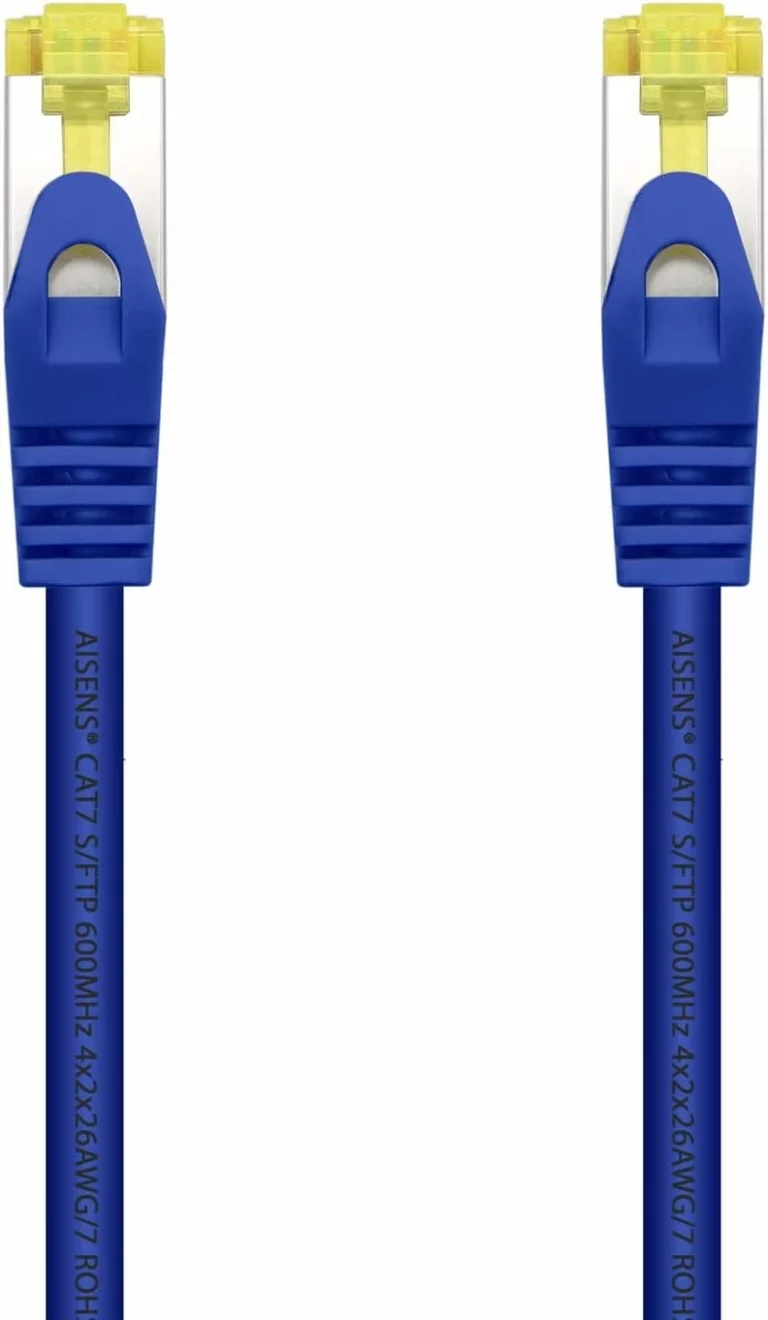 AISENS A146-0478 Cable de red latiguillo RJ45 LSZH Cat.7 600 MHz S/FTP PIMF AWG26, azul, 1.0m