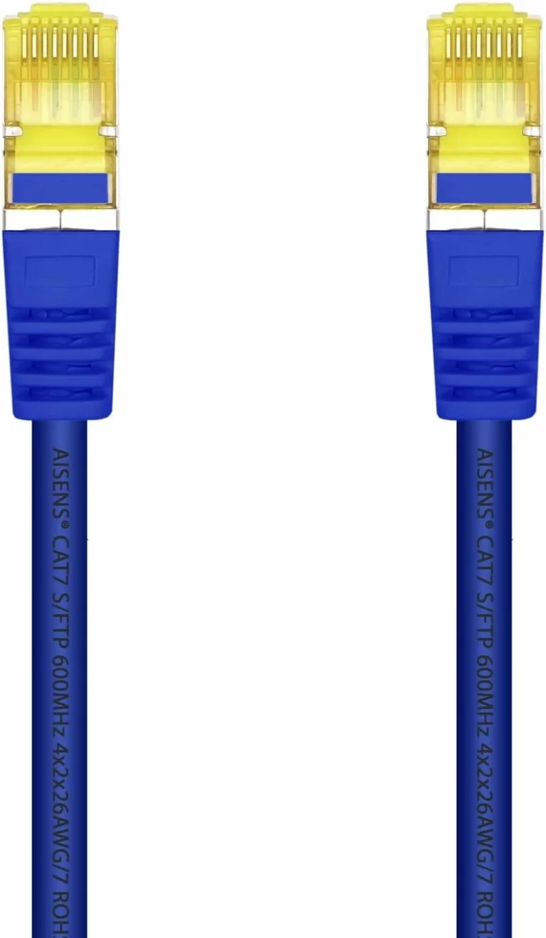 AISENS A146-0478 Cable de red latiguillo RJ45 LSZH Cat.7 600 MHz S/FTP PIMF AWG26, azul, 1.0m