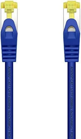 AISENS A146-0478 Cable de red latiguillo RJ45 LSZH Cat.7 600 MHz S/FTP PIMF AWG26, azul, 1.0m