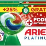 Ariel Pods Platinum detergente para lavadora, 76 cápsulas