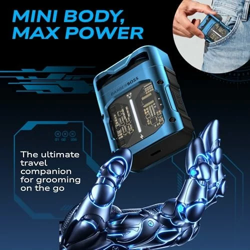 BarberBoss miniafeitadora rotativa portátil para hombre