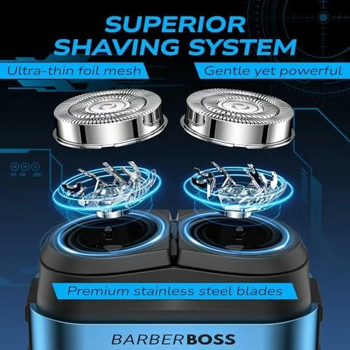 BarberBoss miniafeitadora rotativa portátil para hombre