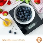 Báscula de cocina digital MasterChef de vidrio templado, 5 kg 4MM 5KG