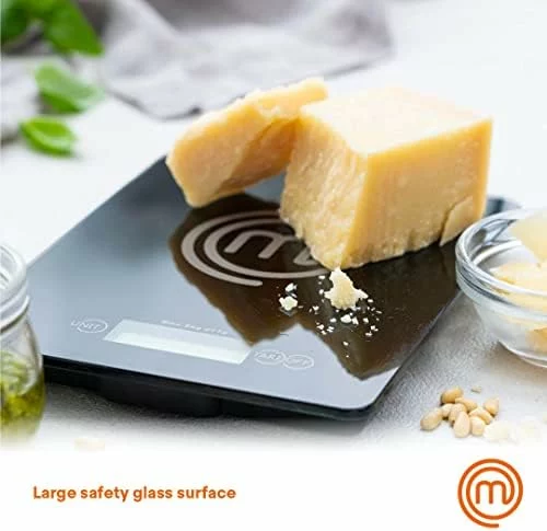 Báscula de cocina digital MasterChef de vidrio templado, 5 kg 4MM 5KG