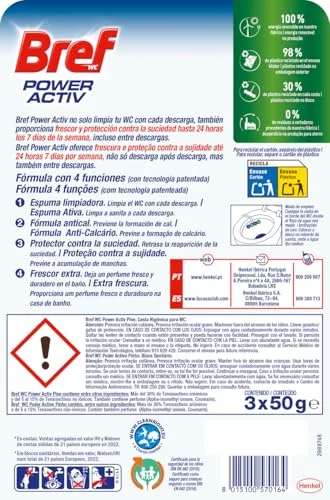 Bref Power Activ Natura Cestas WC, pack de 2 con 3 unidades
