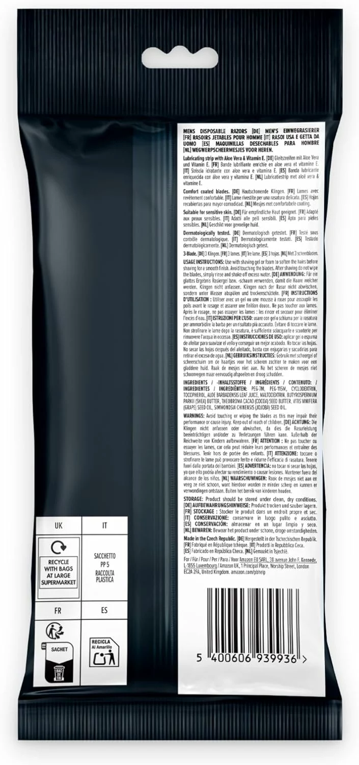 by Amazon maquinillas de afeitar desechables para hombre, 4 unidades