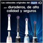 Cabezales de recambio Oral-B iO Radiant White negros, pack de 8