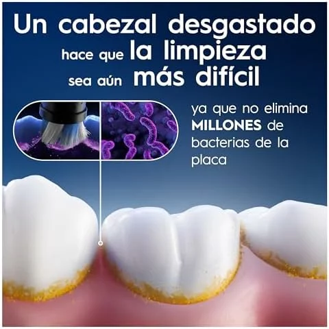Cabezales de recambio Oral-B iO Radiant White negros, pack de 8