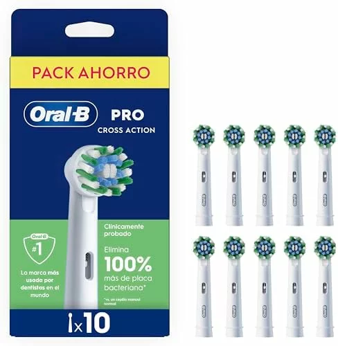 Cabezales Oral-B CrossAction originales, pack de 10