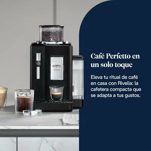 Cafetera superautomática De’Longhi Rivelia EXAM440.35.B negra