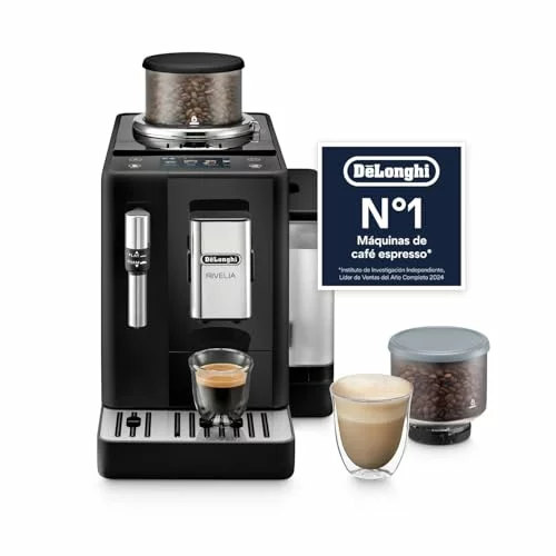 Cafetera superautomática De’Longhi Rivelia EXAM440.35.B negra