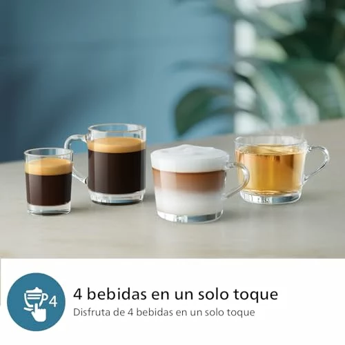 Cafetera superautomática Philips 2300 LatteGo Cromo Blanco