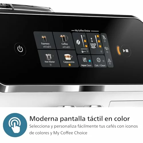 Cafetera superautomática Philips 2300 LatteGo Cromo Blanco