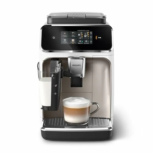 Cafetera superautomática Philips 2300 LatteGo Cromo Blanco