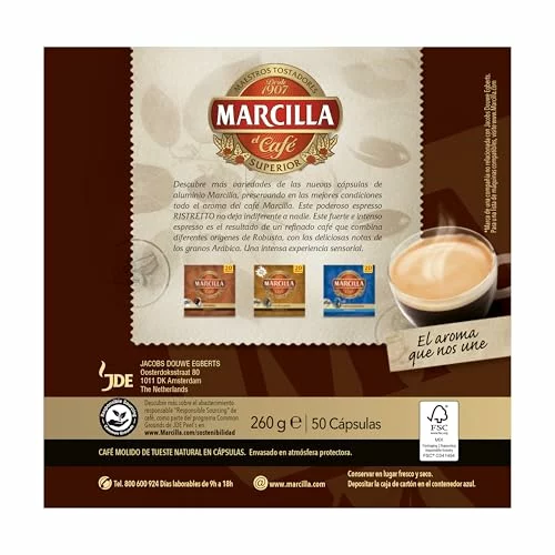 Cápsulas de café Marcilla Ristretto, pack ahorro 2 por 18,60 euros