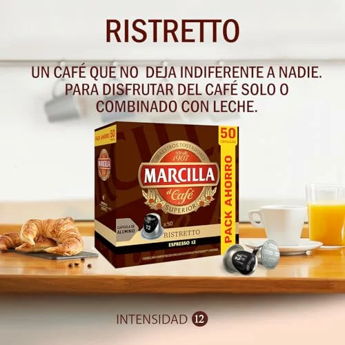 Cápsulas de café Marcilla Ristretto, pack ahorro 2 por 18,60 euros