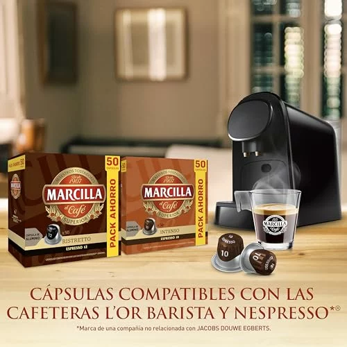 Cápsulas de café Marcilla Ristretto, pack ahorro 2 por 18,60 euros