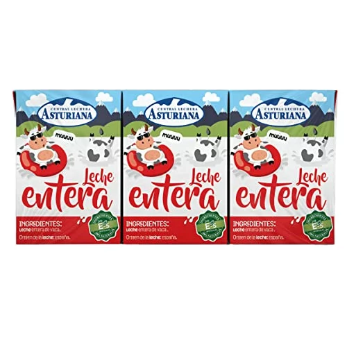 Central Lechera Asturiana Leche Entera, Pack 6 x 200ml
