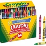 Crayones de cera Crayola, paquete de 64 colores
