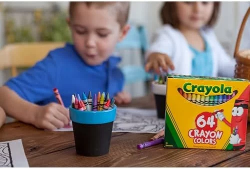 Crayones de cera Crayola, paquete de 64 colores
