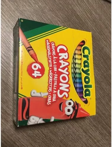 Crayones de cera Crayola, paquete de 64 colores