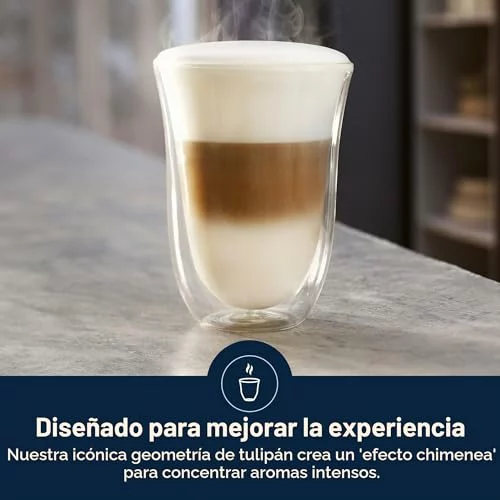 De’Longhi 5513214611 Pack de 2 Verre à café latte isolé 330ml