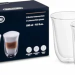 De'Longhi 5513214611 Pack de 2 Verre à café latte isolé 330ml