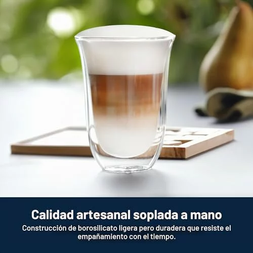 De’Longhi 5513214611 Pack de 2 Verre à café latte isolé 330ml