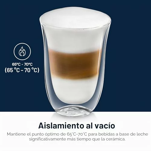 De’Longhi 5513214611 Pack de 2 Verre à café latte isolé 330ml