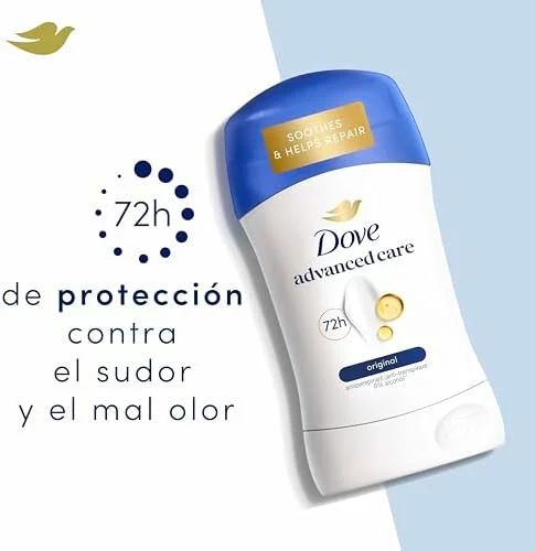 Dove Original desodorante en barra antitranspirante, pack de 6