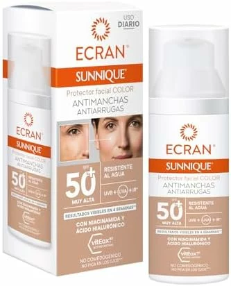 Ecran Sunnique – Protector Facial Antimanchas FPS50+ con Color – 50 ml