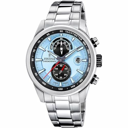Festina Reloj Hombre Analógico de Acero Inoxidable 316l Plateado F20694/2 2×1