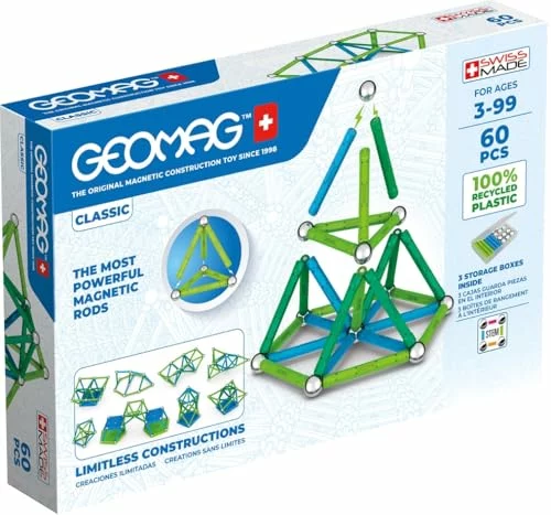 Geomag Classic Green Line 60 piezas de construcción magnética