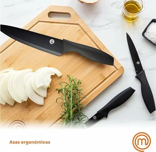 Set de cuchillos de cocina MasterChef, 5 piezas de acero inoxidable